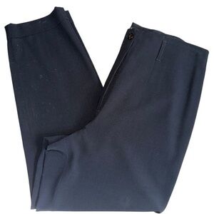 Cambio Women’s Size 12 Black Wool Blend Belt Loop Cuffed Dress Pants Trousers